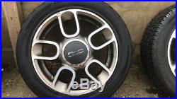 4x Fiat 500 Alloy wheels, 15 Inc, wit nuts and locking, 2011