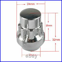 4x Alloy Wheel Locking Nuts For Mitsubishi 4x4 (M12x1.5) - Security Lug Bolts - Evo Mk5