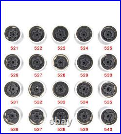 521-540 Wheel Anti-theft Screw Removal Tool Locking Nut Key Socket For VW Golf