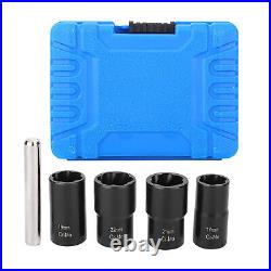 5Pcs Twist Socket Set Locking Wheel Nut Bolt Stud Extractor Removers 17mm 19