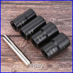 5Pcs Twist Socket Set Locking Wheel Nut Bolt Stud Extractor Removers 17mm 19