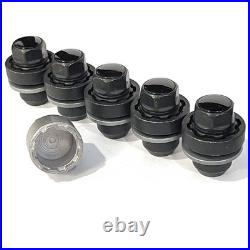 5 x Genuine Land Rover Locking Wheel Nuts 14x1.50 Black Land Rover Defender 90