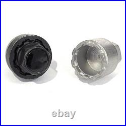 5 x Genuine Land Rover Locking Wheel Nuts 14x1.50 Black Land Rover Defender 90