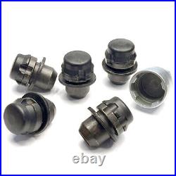 5x Genuine Land Rover Locking Wheel Nuts 14x1.50 Black Land Rover DEFENDER 90