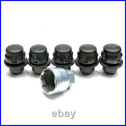 5x Genuine Land Rover Locking Wheel Nuts 14x1.50 Black Land Rover DEFENDER 90