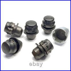 5x Genuine Land Rover Locking Wheel Nuts 14x1.50 Black Land Rover Discovery 5