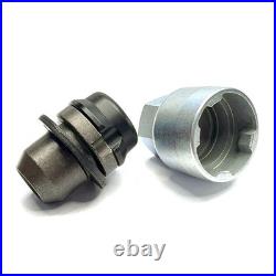 5x Genuine Land Rover Locking Wheel Nuts 14x1.50 Black Land Rover Discovery 5