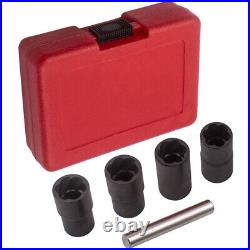 5x Locking Wheel Nut Remover Stud Bolt Impact Twist Socket Extractor Tool Set