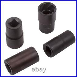5x Locking Wheel Nut Remover Stud Bolt Impact Twist Socket Extractor Tool Set