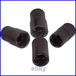5x Locking Wheel Nut Remover Stud Bolt Impact Twist Socket Extractor Tool Set