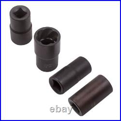 5x Locking Wheel Nut Remover Stud Bolt Impact Twist Socket Extractor Tool Set