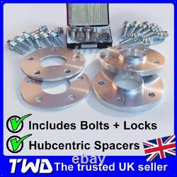 7mm 15mm ALLOY WHEEL SPACERS + BOLTS & LOCKS FOR PORSCHE BOXSTER CAYMAN SILV NUT