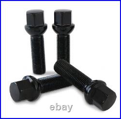 8 Black 40mm Extended Radius Wheel Bolts Nuts and Locks for Audi RS5 Quattro