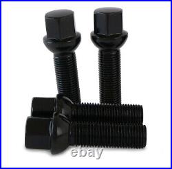 8 Black 40mm Extended Radius Wheel Bolts Nuts and Locks for Audi RS5 Quattro