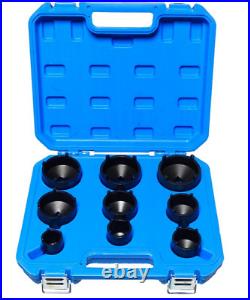 9 Piece Grooved Locking Wheel Nut Remover Socket Set