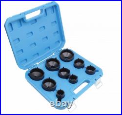 9 Piece Grooved Locking Wheel Nut Remover Socket Set