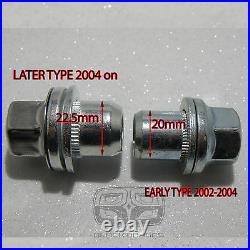 A SET OF 23mm ALLOY LOCKING WHEEL BOLTS NUTS fit RANGE ROVER DISCOVERY SPORT VOG