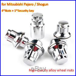 Alloy Locking Wheel Nut Lug Anti-theft M12x1.5 Flat for Mitsubishi Pajero Shogun