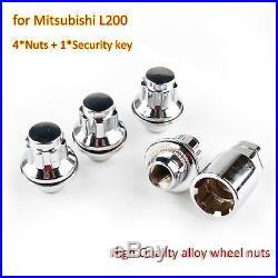Alloy Locking Wheel Nuts Bolts Anti-theft Stud M12x1.5 Flat for Mitsubishi L200