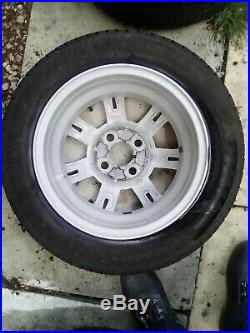 Alloy wheels Ford set of 4 with good tyres and wheel nut set Inc locking