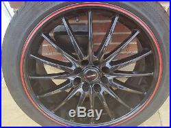 Alloy wheels With Tyres mint condition 17 inch 4 stud multifit with locking nut