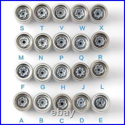 Anti-Theft Wheel Locking Key Wheel Rim Lug Nut Master Removal Kit Tools For Audi