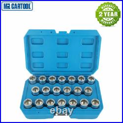 Anti-theft Wheel Lock Lug Nut Key Kit Removal Tool 20PC For Porsche Cayman Macan