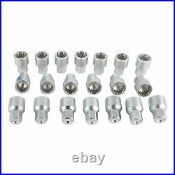 Anti-theft Wheel Lock Lug Nut Key Kit Removal Tool 20PC For Porsche Cayman Macan