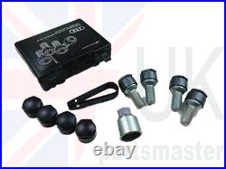 Audi New Genuine Anti-theft Locking Wheels Nut Bolts Kit Set 4f0071455
