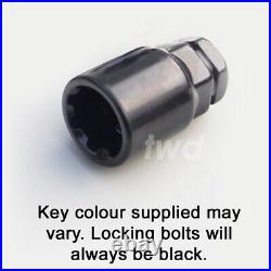 BLACK WHEEL LOCKING BOLTS BMW (M12x1.5) NUT ALLOY SECURITY LUG STUD SET Tb