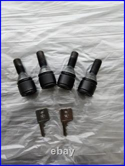 BMW E30 E28 E21 Keyed Wheel Bolts With Caps & Key Locking Wheel Nuts