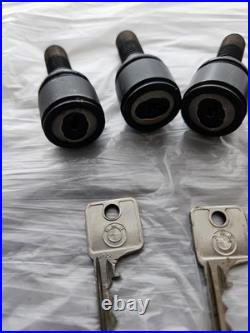 BMW E30 E28 E21 Keyed Wheel Bolts With Caps & Key Locking Wheel Nuts