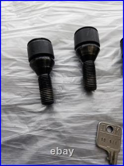 BMW E30 E28 E21 Keyed Wheel Bolts With Caps & Key Locking Wheel Nuts