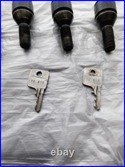 BMW E30 E28 E21 Keyed Wheel Bolts With Caps & Key Locking Wheel Nuts