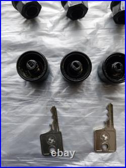 BMW E30 E28 E21 Keyed Wheel Bolts With Caps & Key Locking Wheel Nuts