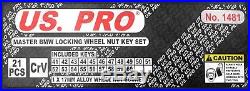 BMW Master Locking Wheel Nut Key Set Keys 41 Through To 60 Complete Locking Keys