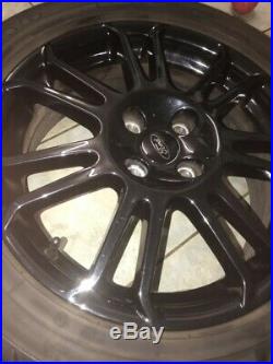 Black 17 inch Ford Eco Sport Alloy Wheels and tyres x4 plus lock in wheel nuts