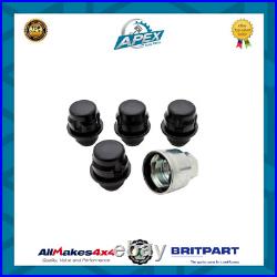 Black Locking Wheel Nuts For Discovery 3, 4 & Range Rover Sport & L322 Da2548