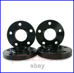 Black Wheel Spacers 15/20mm + Bolts Nuts + Locks for Aftermarket Audi A5 Alloys