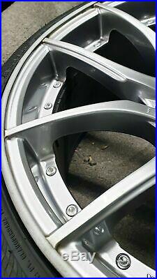Bmw e63 e64 645 20 mania racing mayfair silver alloy wheels and tyres lock nuts
