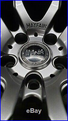 Bmw e63 e64 645 20 mania racing mayfair silver alloy wheels and tyres lock nuts
