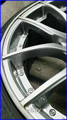 Bmw e63 e64 645 20 mayfair mania racing silver alloy wheels and tyres lock nuts