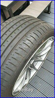 Bmw e64 e63 645 20 mayfair mania racing silver alloy wheels and tyres lock nuts