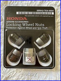 Brand New Genuine HONDA Type R Locking Wheel Nut Set Black 08W42-TEA-600A