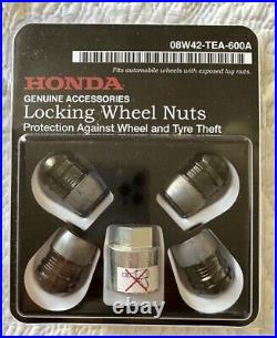 Brand New Genuine HONDA Type R Locking Wheel Nut Set Black 08W42-TEA-600A