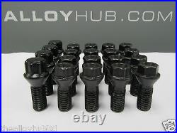 Brand New Set Of Mini 5 Door Hatch F55 Black Wheel Bolts And Locks Nuts