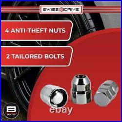 Butzi M12x1.50mm Chrome Anti Theft Locking Wheel Nuts For Toyota Avensis 03-09