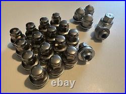 Complete set of original 16 wheel nuts and 4 locking wheel nuts. Jaguar XK