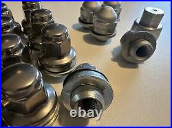 Complete set of original 16 wheel nuts and 4 locking wheel nuts. Jaguar XK