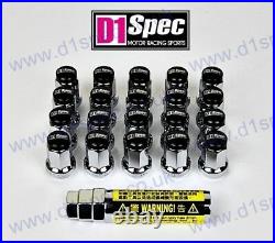 D1 SPEC LOCKING WHEEL NUTS SV/BLACK 1.5 Mazda Lexus Toyota Honda Mitsubishi Ford